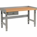 Global Industrial Workbench w/ Shop Top Safety Edge, 72inW x 30inD, Gray 318741